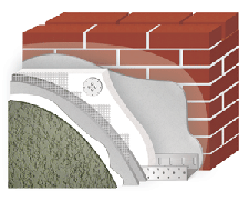 Утепление фасада POLIMIN (Полимин) Минеральный Короед зерно 2,5 мм (цвет белый) + ПСБС 50 мм