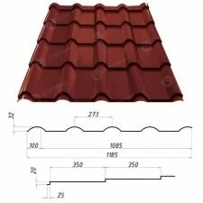 Узнать характеристики: Металлочерепица Сталекс AFINA РЕ (полиэстер) Китай 0,45 мм 350/20 Металлочерепица Сталекс AFINA РЕ (полиэстер) Китай 0,45 мм 350/20