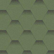 Битумная черепица Акваизол Серия "Мозаика" Альпийский луг (зелёный+чёрная тень)