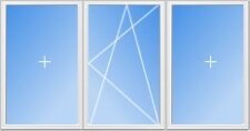 Купить Металлопластиковые окна ALMplast 2100х1400 с двухкамерным стеклопакетом, фурнитура Macо