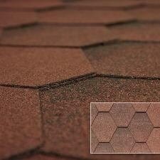 Узнать характеристики: Битумная черепица КERABIT Румба, форма К (Красный микс) Битумная черепица КERABIT Румба, форма К (Красный микс)