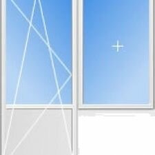 Узнать характеристики: Балконный блок (дверь 2100х700, окно 1400х1200) Salamander Streamline с двухкамерным стеклопакетом ф Балконный блок (дверь 2100х700, окно 1400х1200) Salamander Streamline с двухкамерным стеклопакетом ф